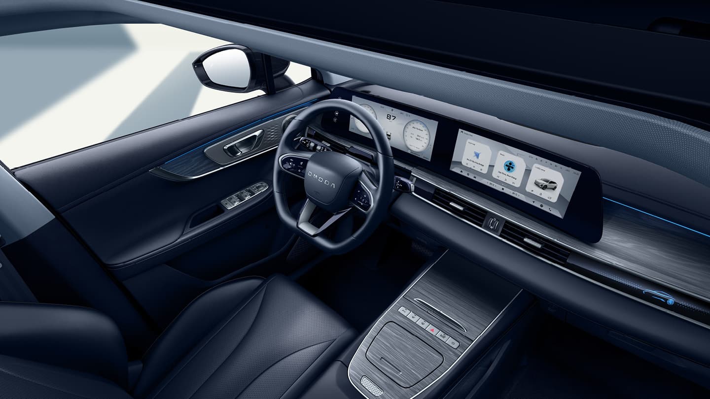 Rat og touchskærm i OMODA 5 EV